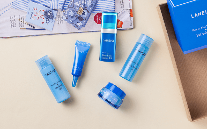 Laneige,Laneige เซ็ต,Laneige เซ็ตขนาดทดลอง,Laneige เซ็ต ราคา,Laneige Basic & New Water Bank Refreshing Kit 5 Items