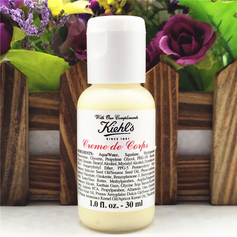 Kiehl's Creme de Corps 30ml ครีมบำรุงผิวสูตรเข้มข้นพิเศษยอดนิยม สำหรับผิวแห้งมากหรือผิวบริเวณที่แห้งเป็นพิเศษ ให้ผิวของคุณกลับมานุ่ม ชุ่มชื่น อีกครั้ง