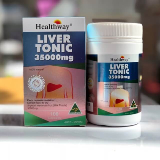 Healthway Liver Tonic 35,000 mg 100 capsules,อาหารเสริมบำรุงตับ 