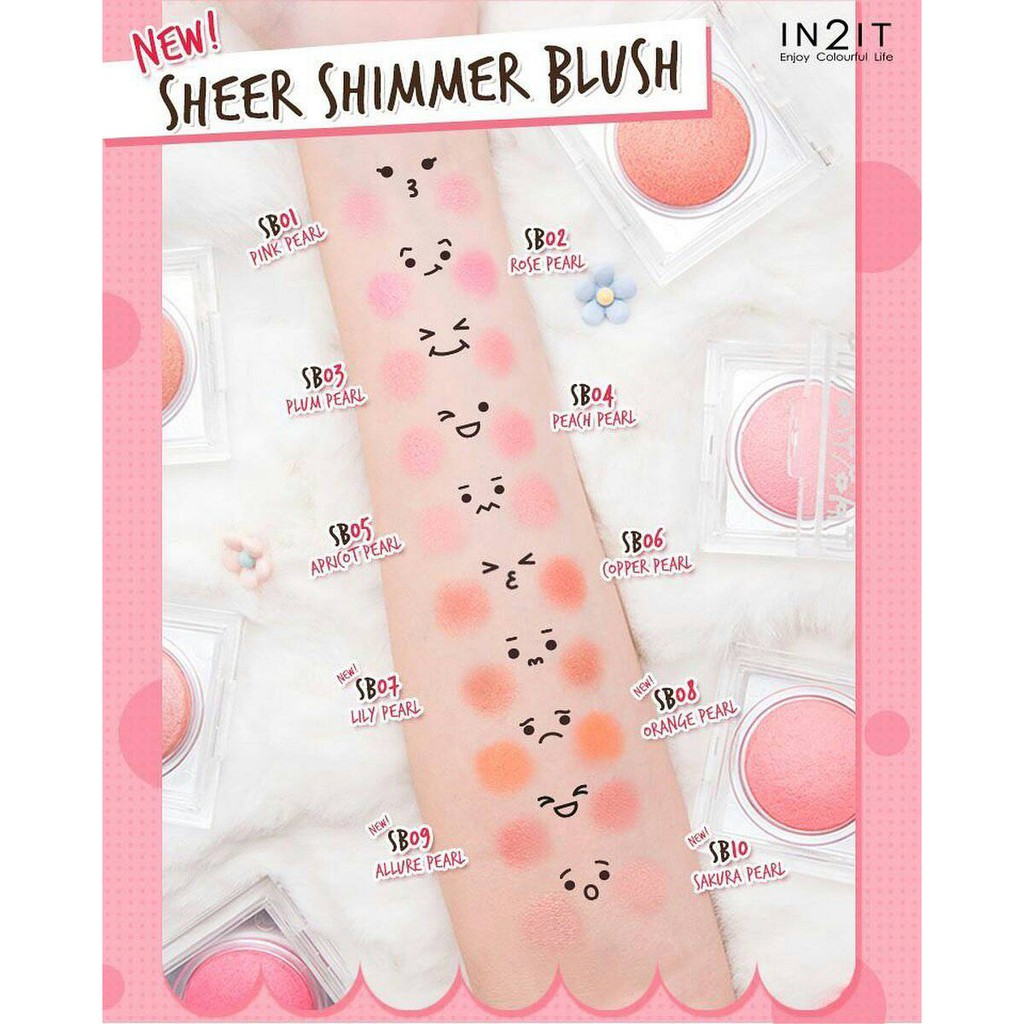 IN2IT, IN2IT Sheer Shimmer Blush, IN2IT Sheer Shimmer Blush รีวิว, IN2IT Sheer Shimmer Blush ราคา, IN2IT Sheer Shimmer Blush pantip, IN2IT Sheer Shimmer Blush 4 g., IN2IT Sheer Shimmer Blush 4 g. #Rose Pearl